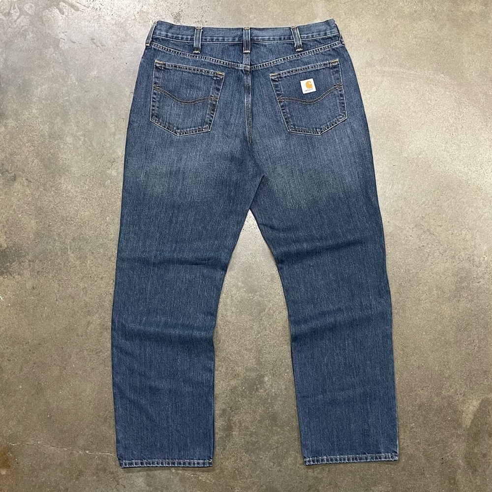 Carhartt Relaxed Fit Workwear Denim Jeans 36x32 Blue